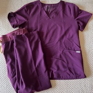 Deep purple figs scrubs